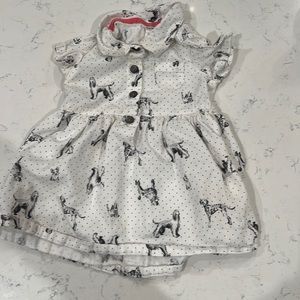 9M Carter dress with dogs on it